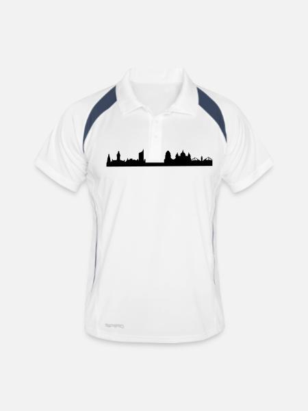 Leipzig Skyline - Men's Polo breathable - white/navy - Front