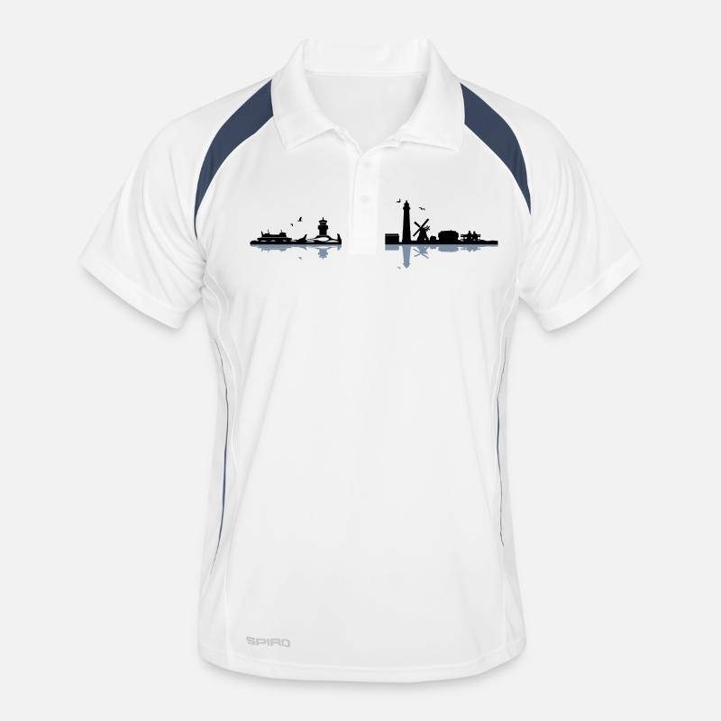 Skyline - Küste Amrum Männer Polo atmungsaktiv