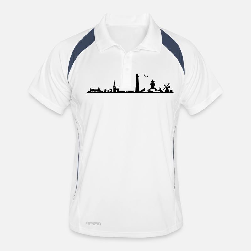 Skyline - Insel Amrum Männer Polo atmungsaktiv