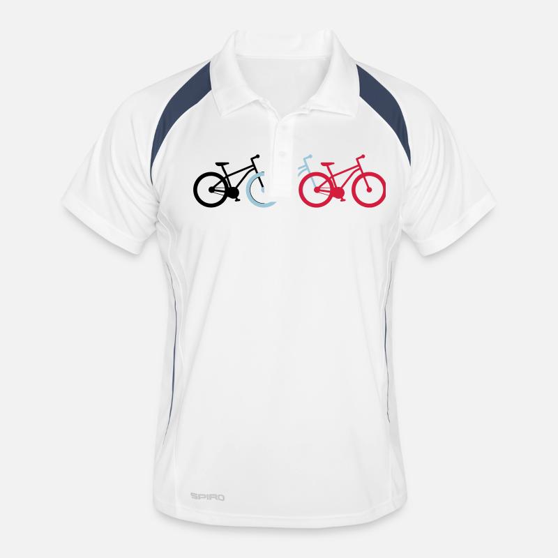 Bicycle Bike Bicycles - Men's Polo breathable - white/navy