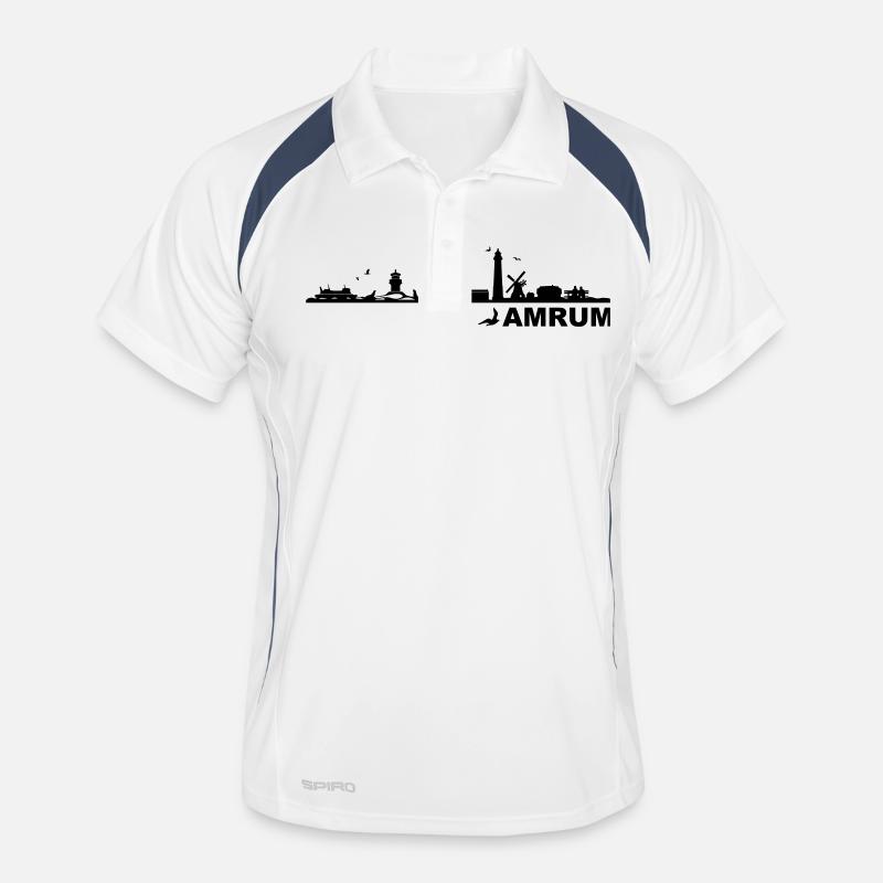 Skyline - Küste Amrum Männer Polo atmungsaktiv