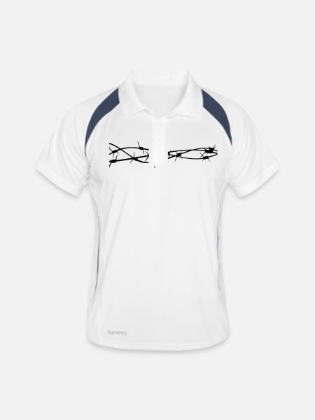 Barbed wire - Men's Polo breathable - white/navy - Front