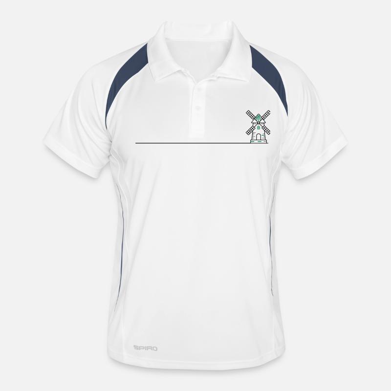 Windmühle Mühle Symbol Männer Polo atmungsaktiv