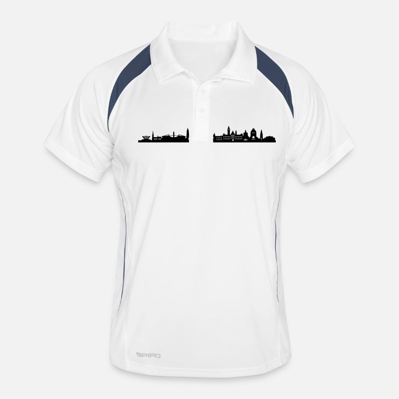 Skyline Leipzig Männer Polo atmungsaktiv