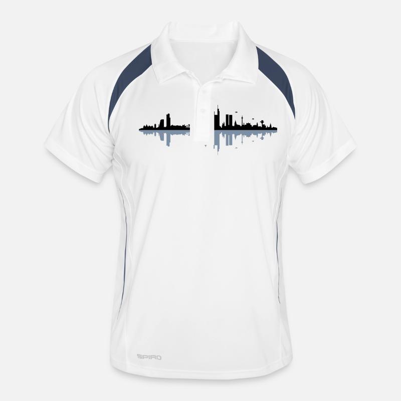 Skyline - Frankfurt Männer Polo atmungsaktiv