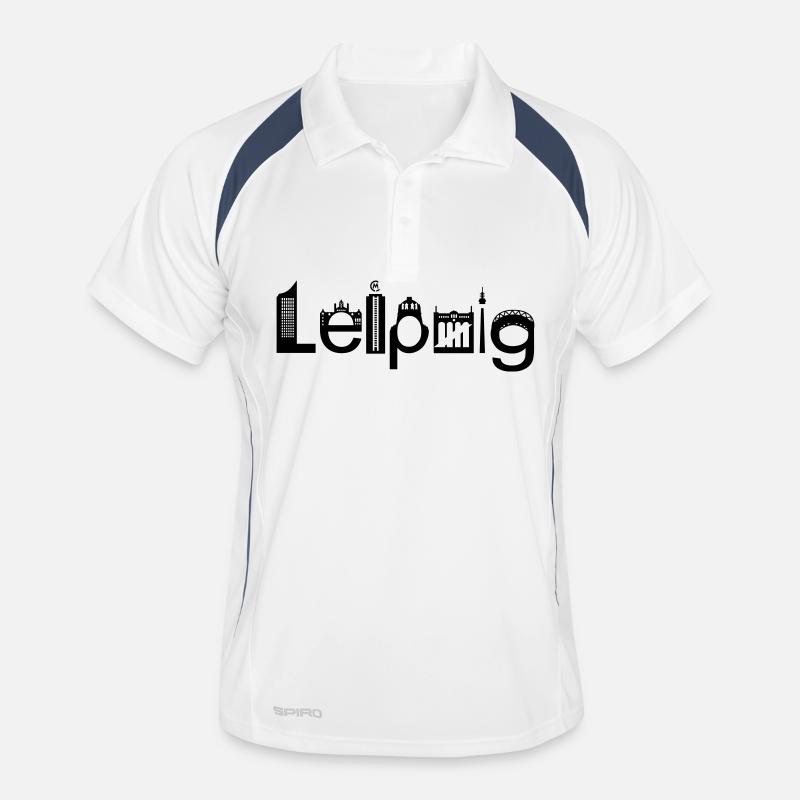 Leipzig Skyline with Landmarks Men's Polo breathable