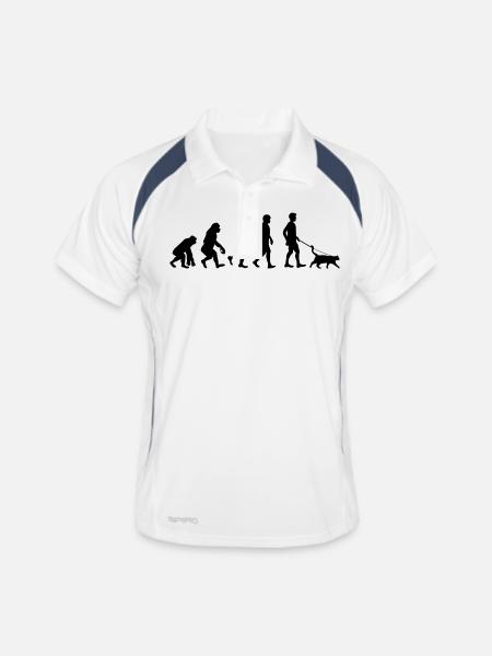 Chats - Evolution - Polo respirant Homme - blanc/marine - Devant