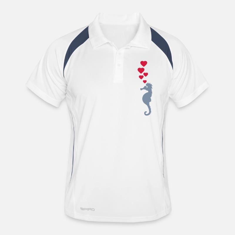 seepferdchen Männer Polo atmungsaktiv