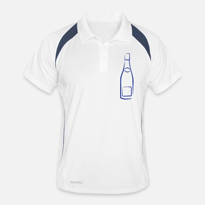 blockedTitle - Men's Polo breathable - white/navy