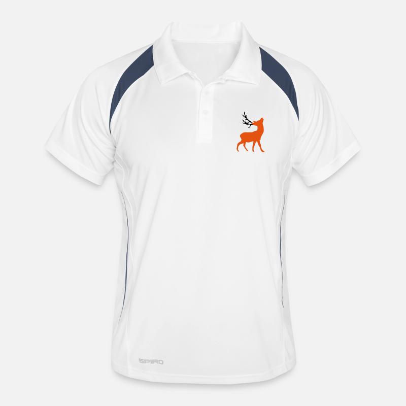 hirsch Männer Polo atmungsaktiv