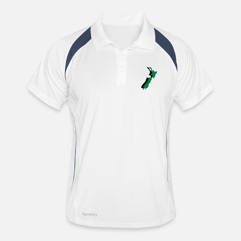 nz new zealand map shadow Men's Polo breathable