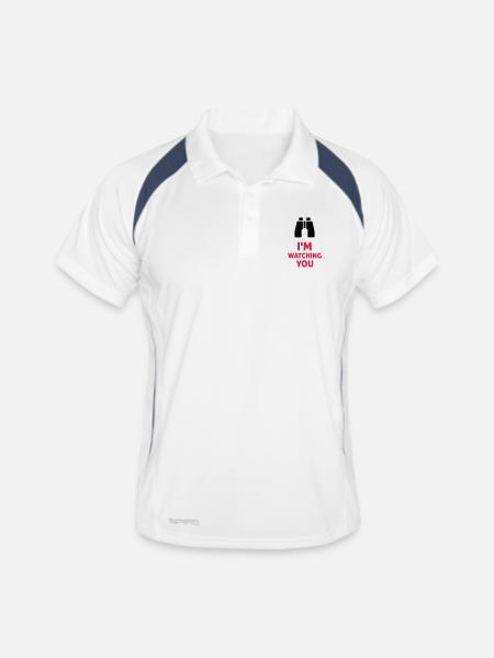 I'm Watching You - Men's Polo breathable - white/navy - Front