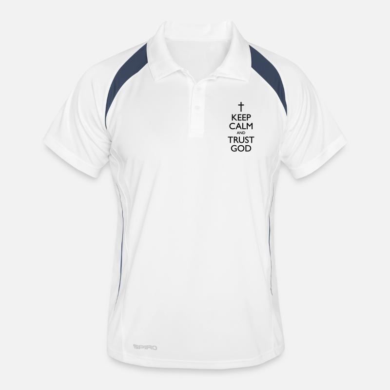 Keep Calm And Trust God Polo respirant Homme
