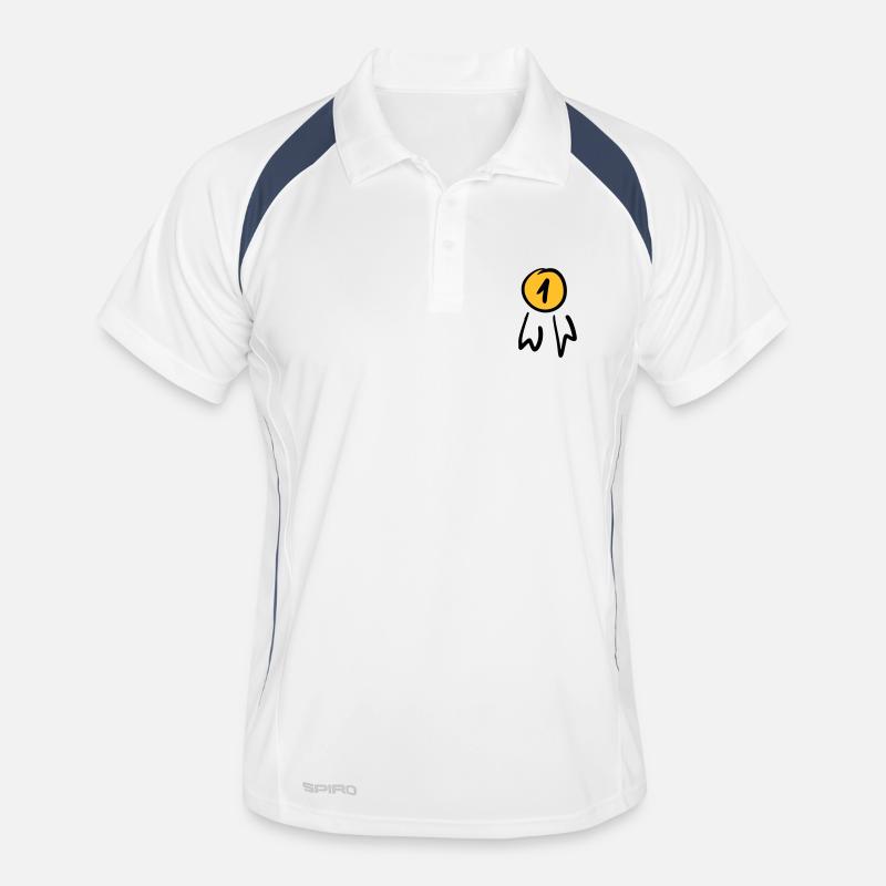 First place badge / order. Scrawl. Men's Polo breathable