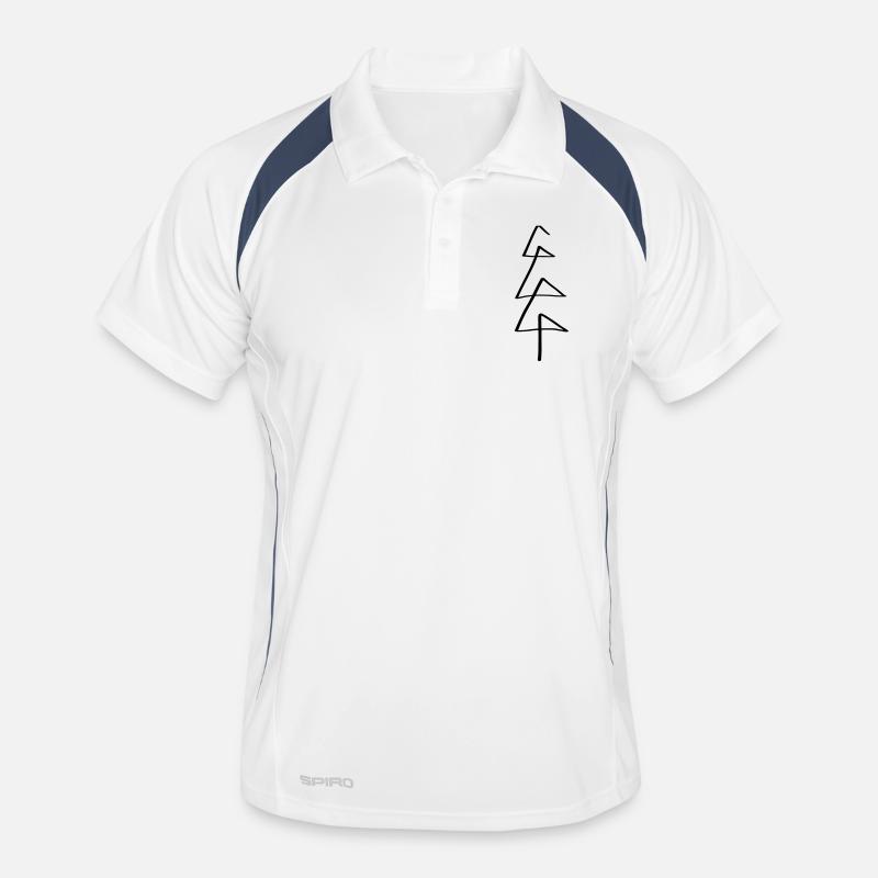 Baum Line Art - Minimalistisch Männer Polo atmungsaktiv