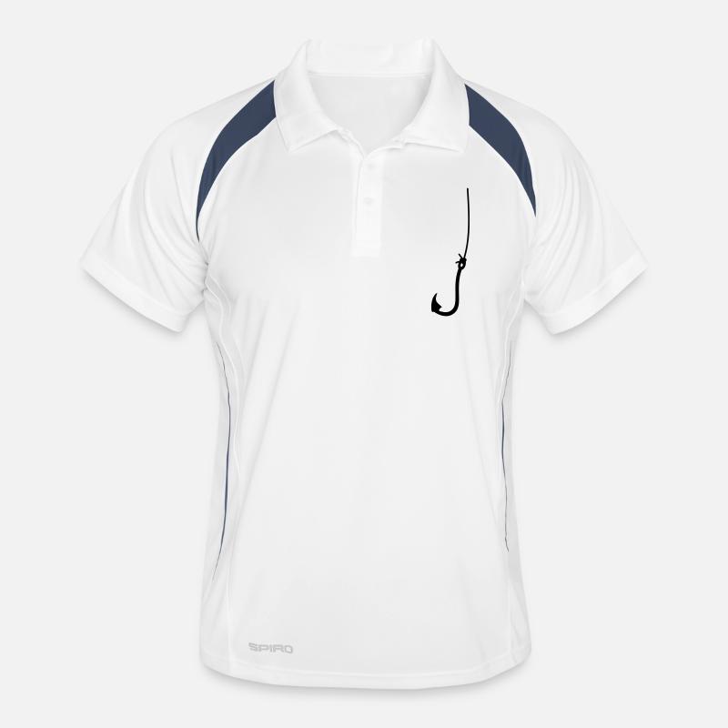 Angelhaken / fish hook (1c) Männer Polo atmungsaktiv