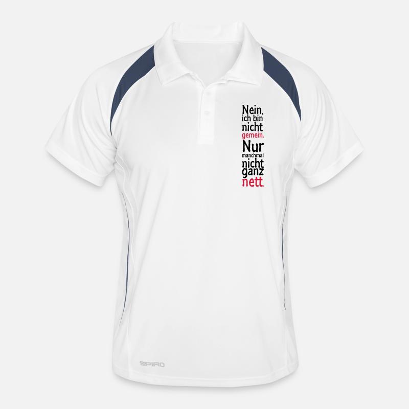 No, I'm not mean. Only sometimes not - Men's Polo breathable - white/navy