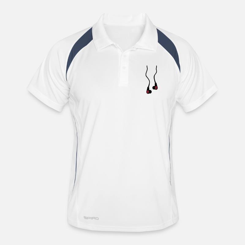 kopfhoehrer - Männer Polo atmungsaktiv - Weiß/Navy