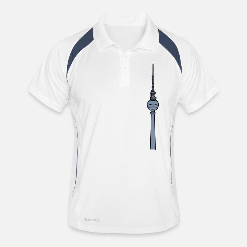 Fernsehturm Berlin 2 Männer Polo atmungsaktiv