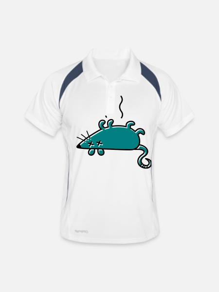 A dead mouse - Men's Polo breathable - white/navy - Front