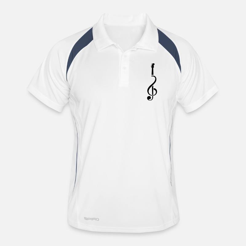 note - Männer Polo atmungsaktiv - Weiß/Navy