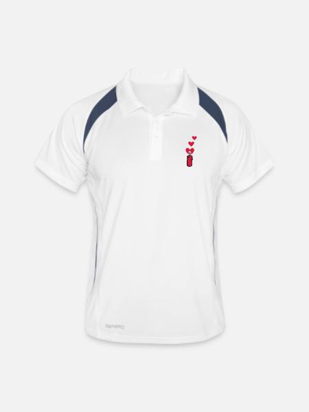 Heart Candle 2 - Men's Polo breathable - white/navy - Front