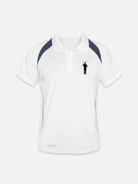 Juggling - Men's Polo breathable - white/navy - Front