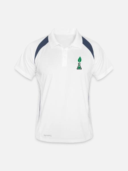 Tubes à essai - Polo respirant Homme - blanc/marine - Devant