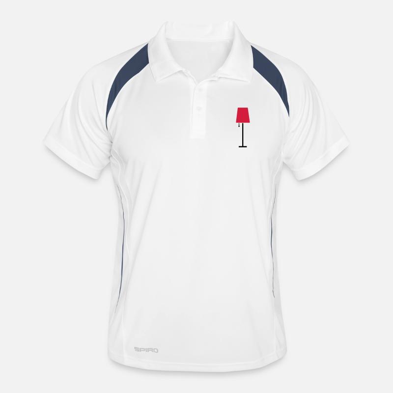 Lampe - Männer Polo atmungsaktiv - Weiß/Navy
