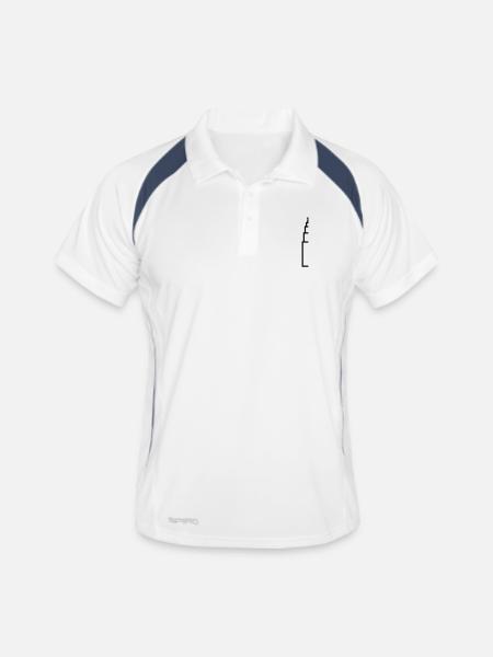 Groningen martini - Men's Polo breathable - white/navy - Front