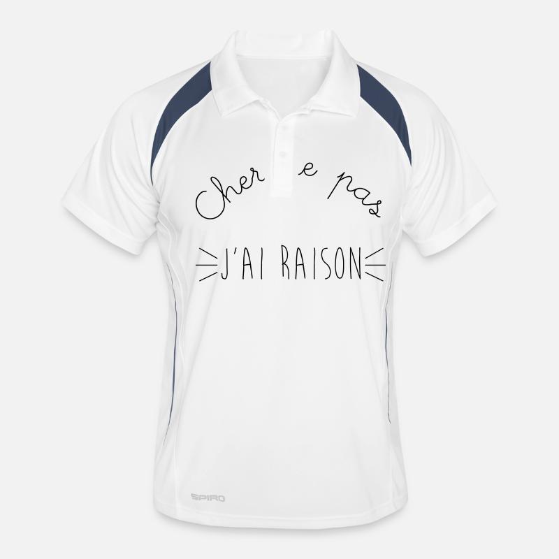 Cherche pas j'ai raison Polo respirant Homme