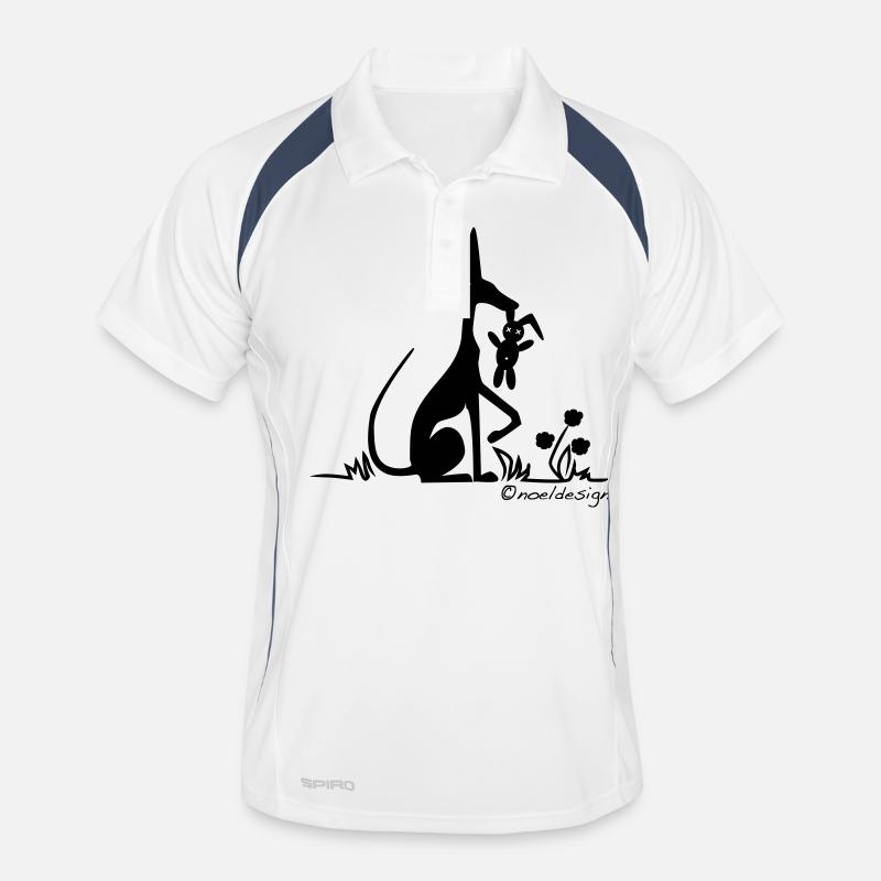 Nature - Männer Polo atmungsaktiv - Weiß/Navy