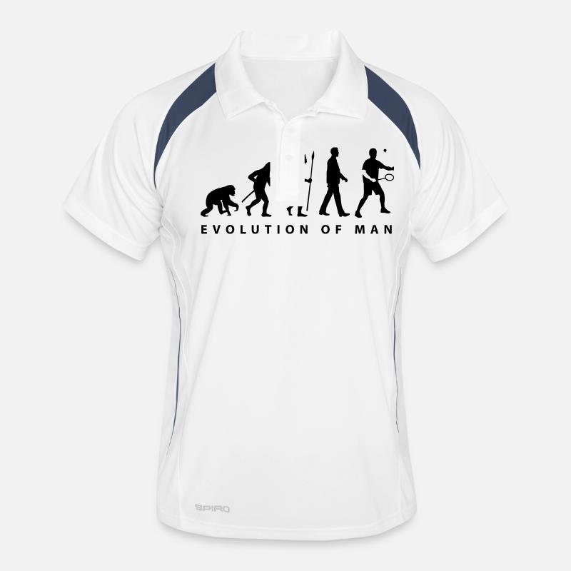 badminton_evolution_02__b_1c - Men's Polo breathable - white/navy