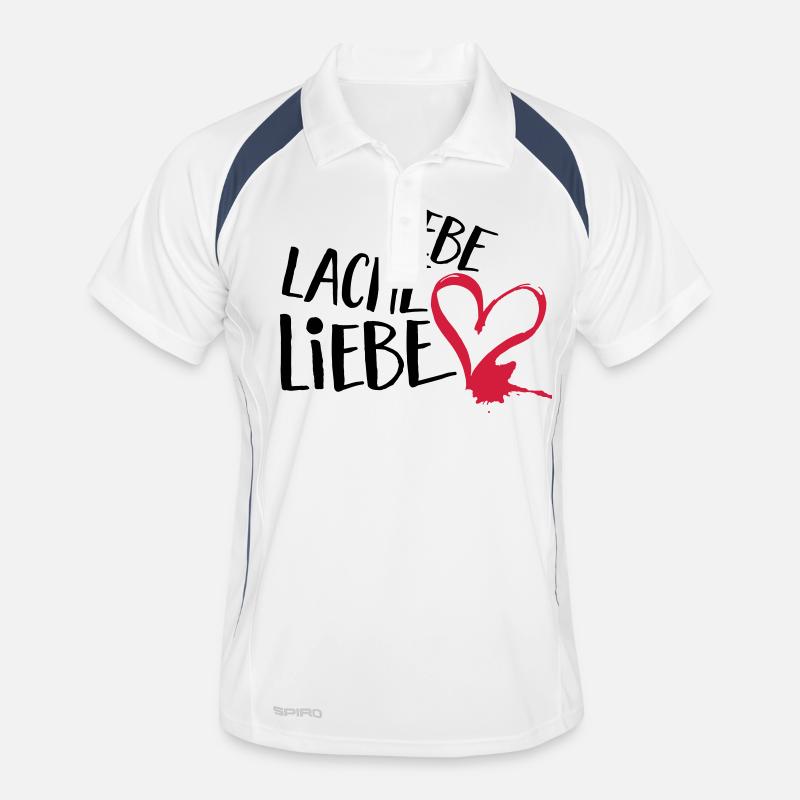Lebe Lache Liebe | Valentinstag Geschenk Männer Polo atmungsaktiv