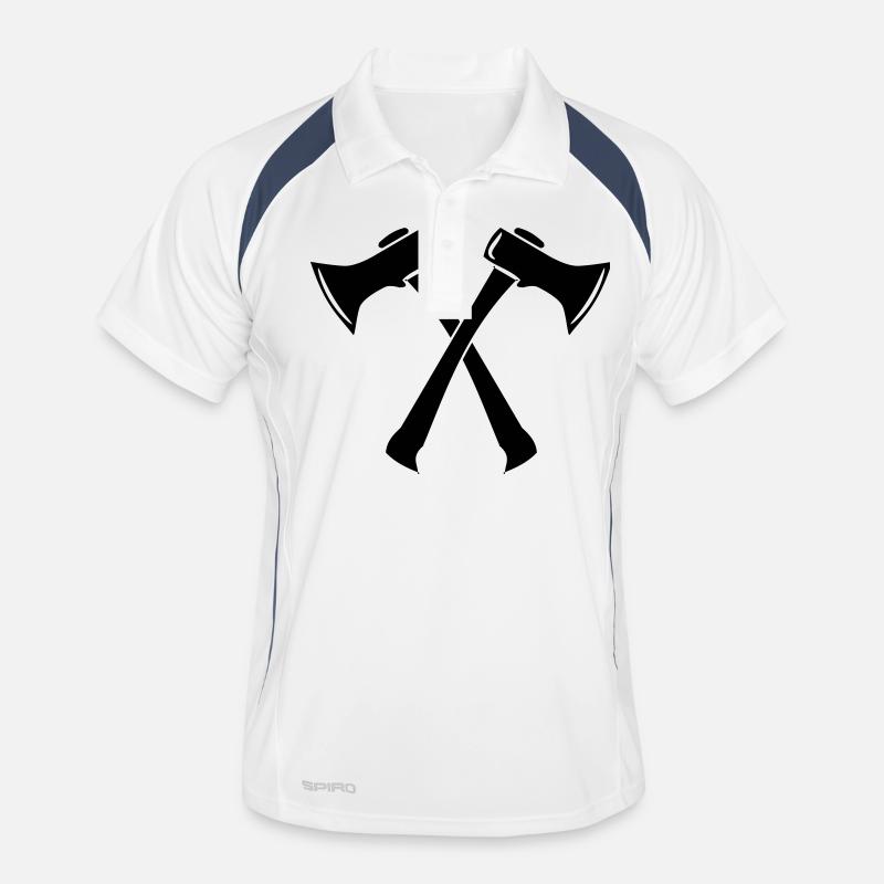 Hache Axe Axes Pompiers Bûcheron 1c Polo respirant Homme