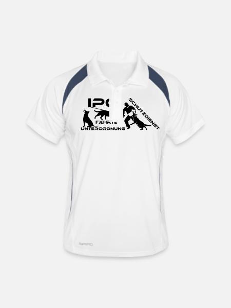 480 IPO German Shepherd Dog - Men's Polo breathable - white/navy - Front