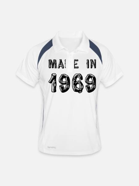 Made in 1969 - Men's Polo breathable - white/navy - Front