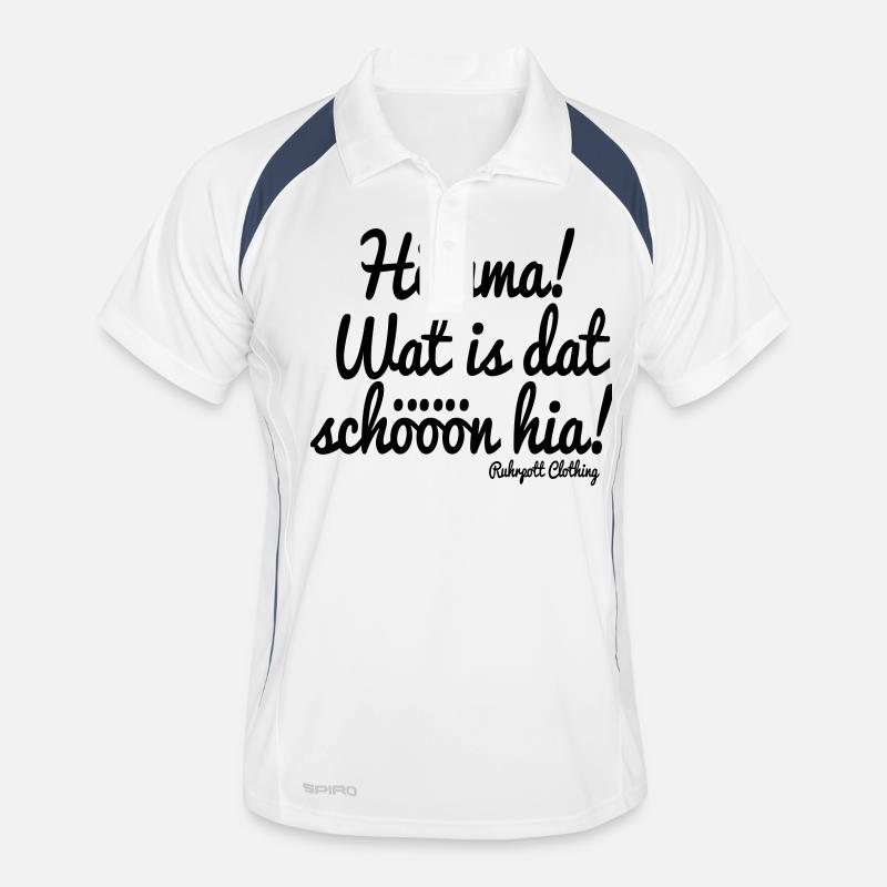 Hömma, wat is dat nice hia! - Men's Polo breathable - white/navy