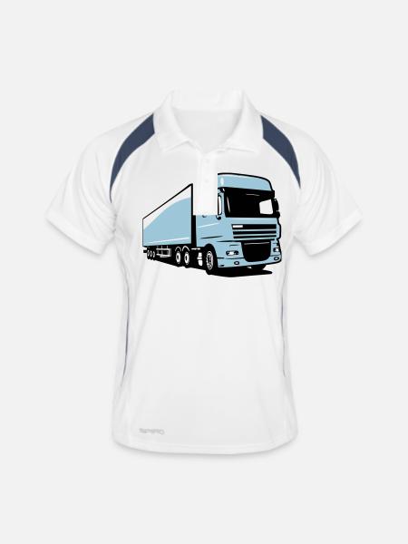 Robot de camion camion - Polo respirant Homme - blanc/marine - Devant