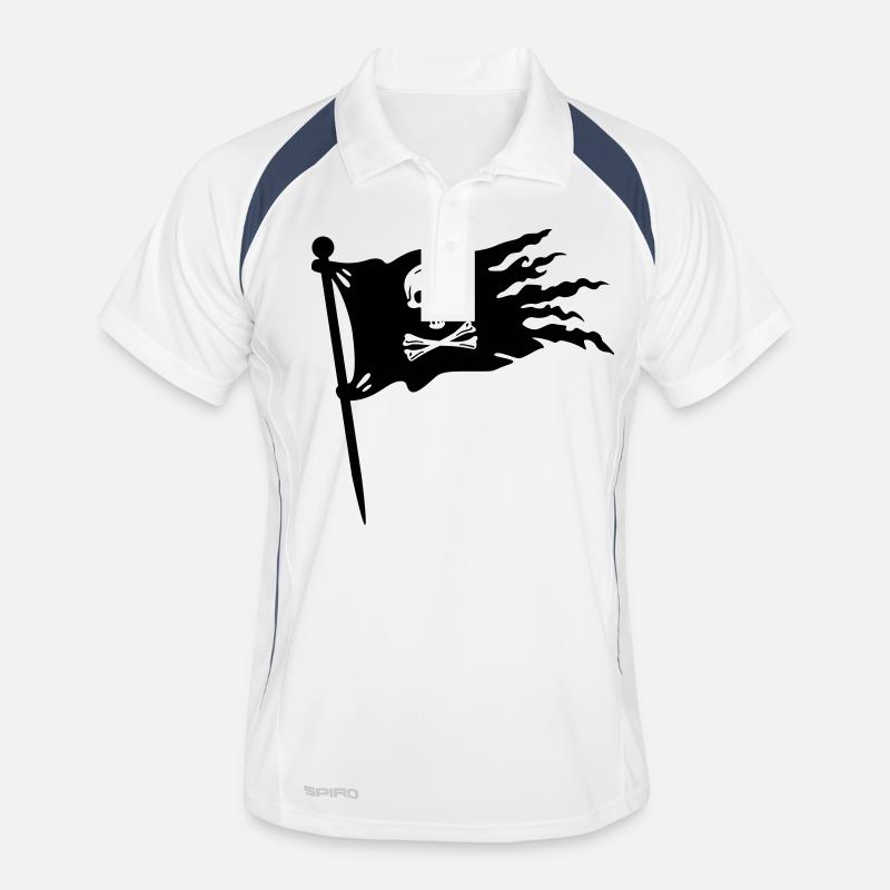 pirates flag Men's Polo breathable
