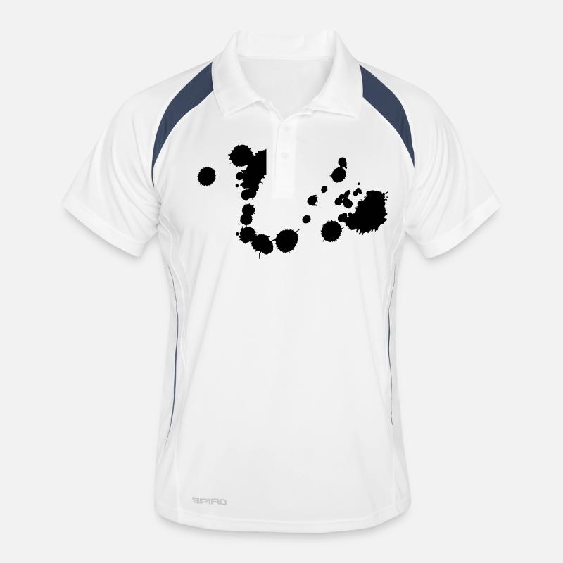 kleckse_01 Männer Polo atmungsaktiv