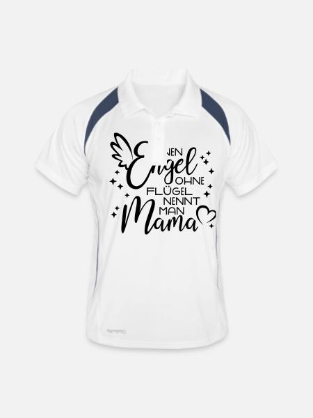Angel without wings, called Mama - Men's Polo breathable - white/navy - Front