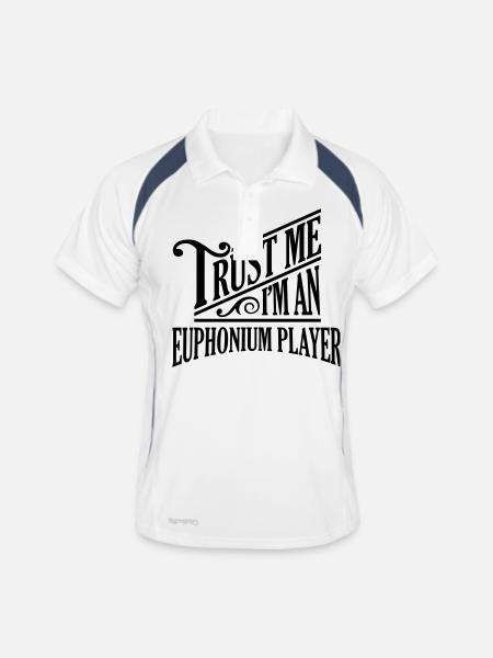 Trust me I'm an euphonium player pro desi - Men's Polo breathable - white/navy - Front