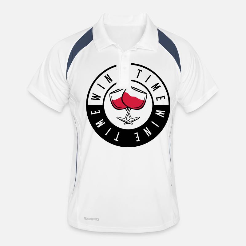 wine time design Männer Polo atmungsaktiv
