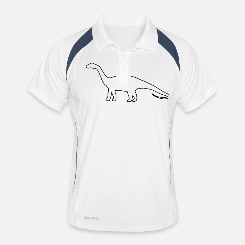 dino - Men's Polo breathable - white/navy