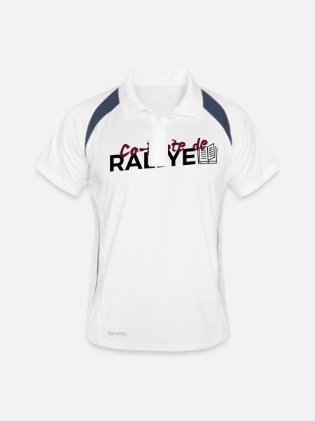 Copilote de Rallye - Polo respirant Homme - blanc/marine - Devant