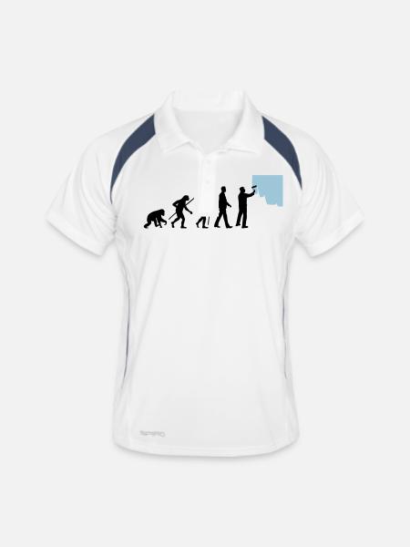 evolution_painters_062012_a_2c - Men's Polo breathable - white/navy