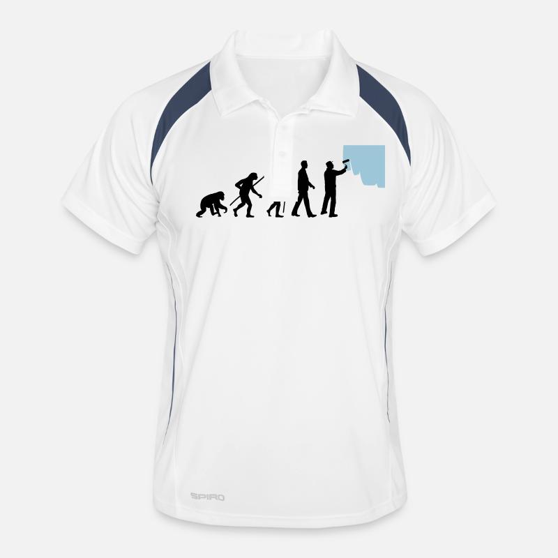 evolution_painters_062012_a_2c - Men's Polo breathable - white/navy