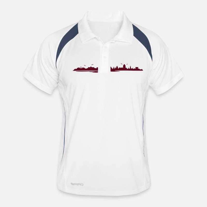 Skyline Leipzig Männer Polo atmungsaktiv