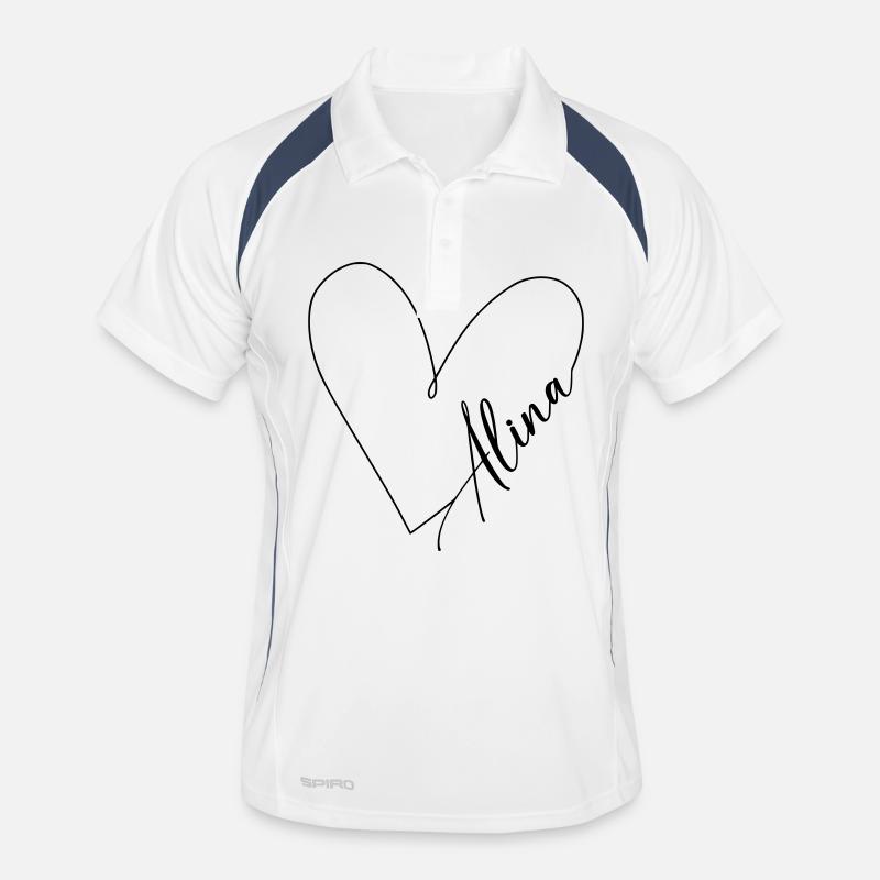 Alina Name Heart Line Men's Polo breathable